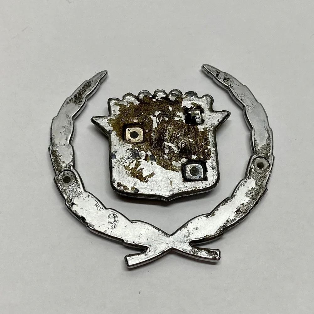 Cadillac Emblems 1970-89 OEM Deville Seville Eldorado Vintage GM Wreaths + Logos